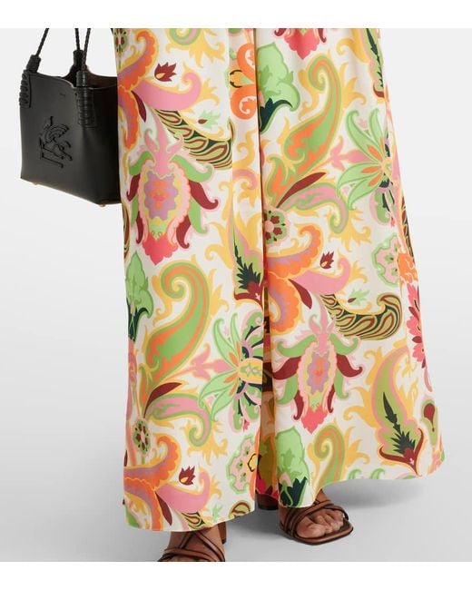 Etro Metallic Printed Maxi Dress