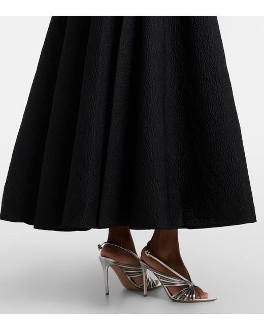 Rachel Gilbert Black Sophia Jacquard Maxi Dress
