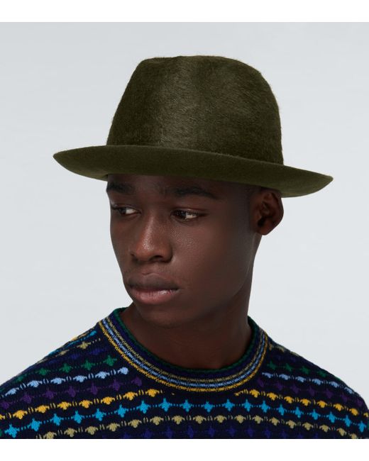 Borsalino Fedora Hat in Green for Men 