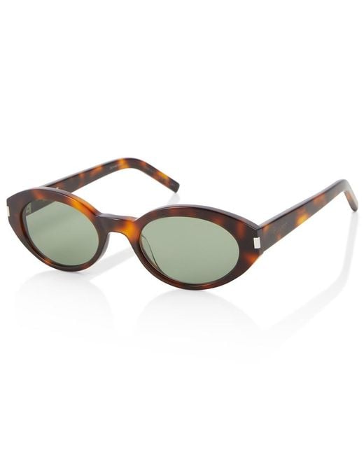Saint Laurent Brown Sl 567 Oval Sunglasses