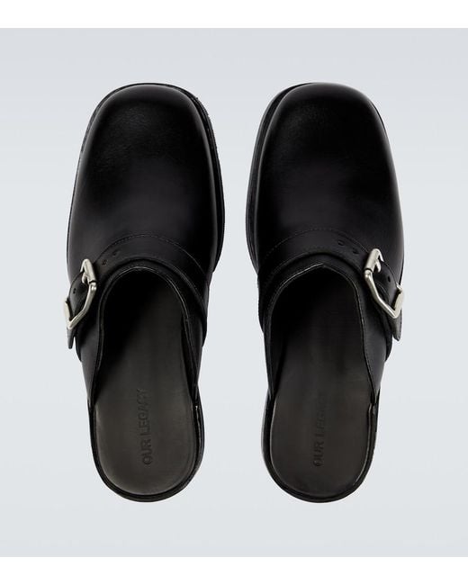 Our Legacy Camion Leather Mules in Black for Men | Lyst UK