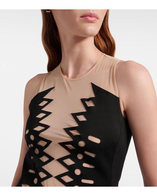 Blumarine Black Mesh Gown