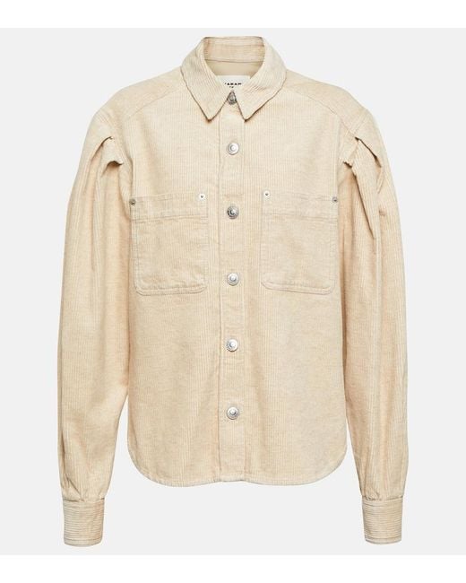 Isabel Marant Natural Renata Corduroy Shirt Jacket