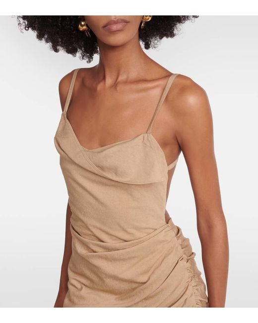 Jacquemus Natural Minikleid La Robe Saudade Aus Voile