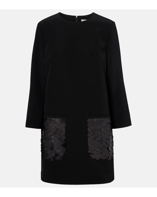 Joseph Black Bixio Sequined Satin Twill Minidress
