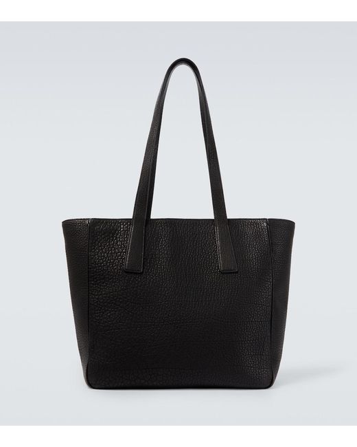 The Row Black Hector Leather Tote Bag for men