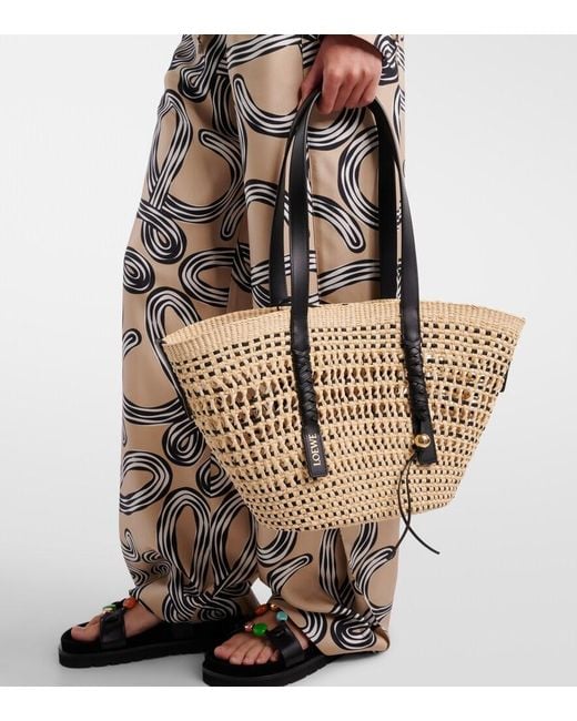 Loewe Metallic Paula's Ibiza Braid Medium Basket Bag