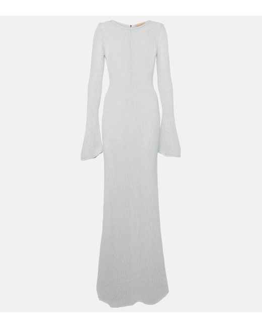 AYA MUSE White Orca Cotton-blend Maxi Dress