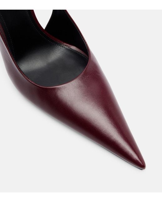 Victoria Beckham Red Victoria Leather Slingback Pumps