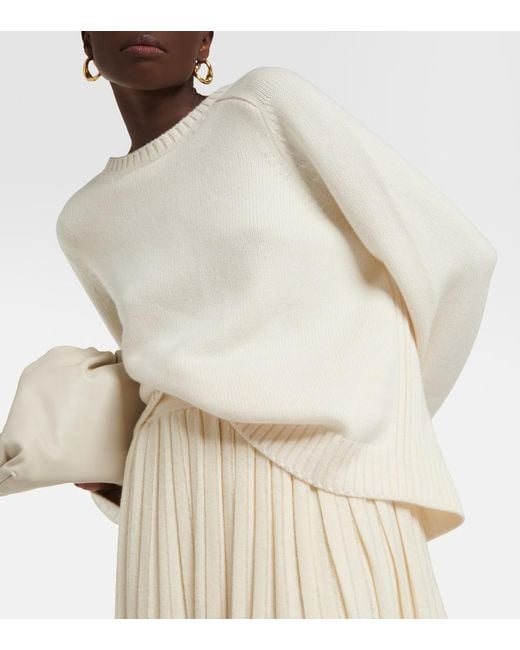 Loro Piana White Parksville Cashmere Sweater
