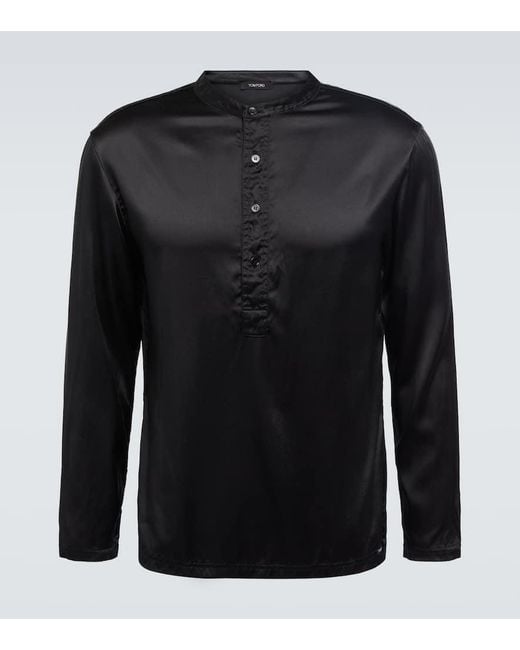Tom Ford Hemd aus einem Seidengemisch in Black für Herren