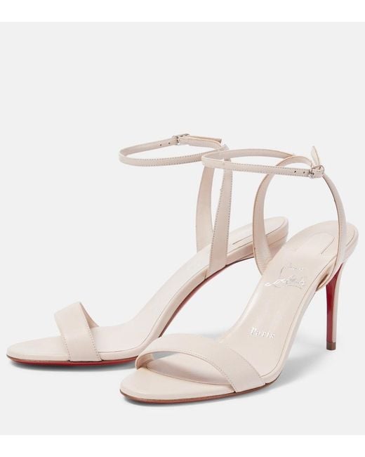 Christian Louboutin Natural Loubigirl 85 Leather Sandals