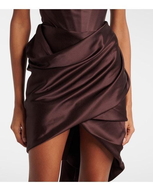 Vivienne Westwood Brown Minikleid Nova Cora Aus Satin