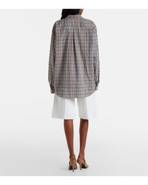 Totême White Denim Bermuda Shorts