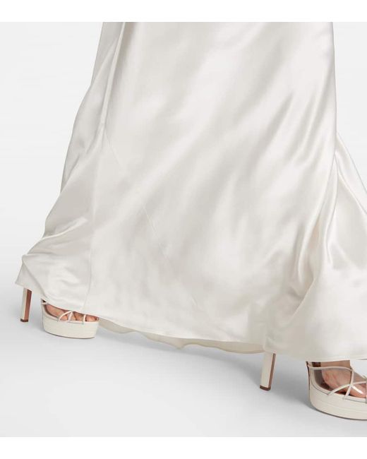 Abito Lungo Da Sposa Praiano di Galvan in White