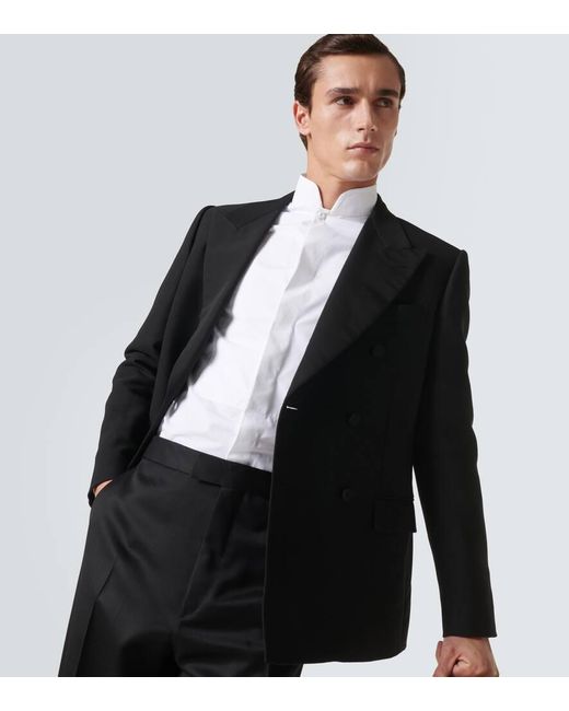 Camisa De Esmoquin De Algodon Loro Piana de hombre de color White