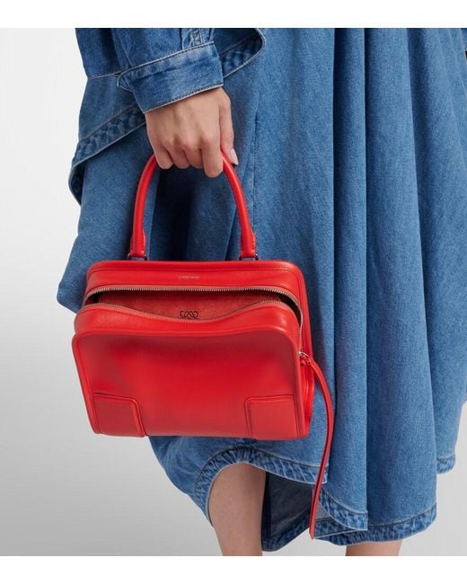 Loewe Red Amazona 180 Small Leather Top-Handle Bag