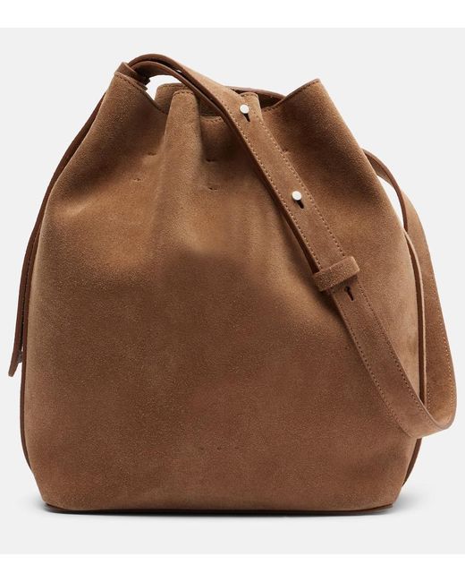 Aesther Ekme Brown Schultertasche Marin Medium Aus Veloursleder