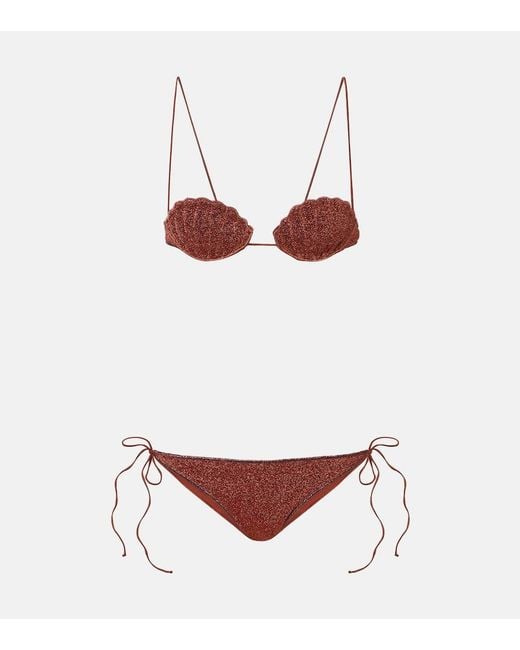 Oseree Red Lumiere Shell Bikini