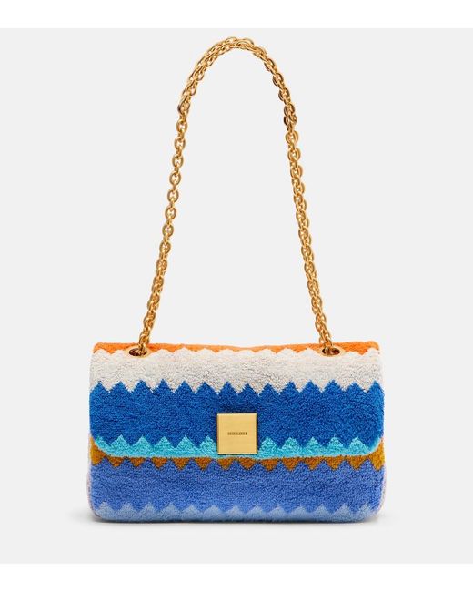 Missoni Blue Zigzag Small Shoulder Bag