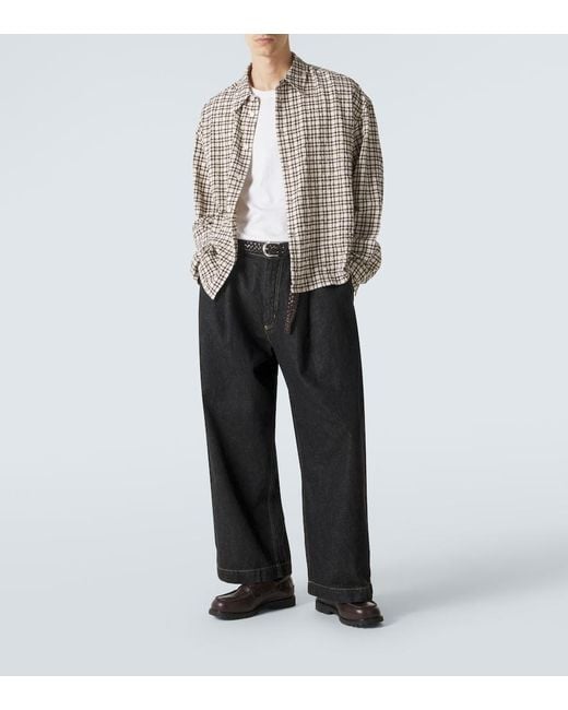 Studio Nicholson Black Puch Barrel-Leg Jeans for men