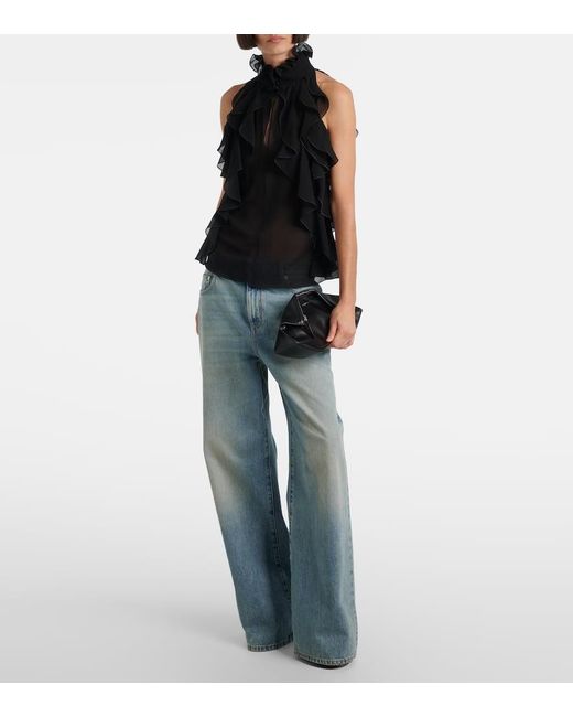 Alexander McQueen Black Manta Small Leather Clutch