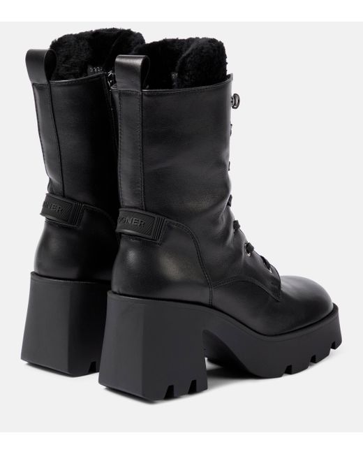 Bogner Black Seoul Shearling-lined Combat Boots