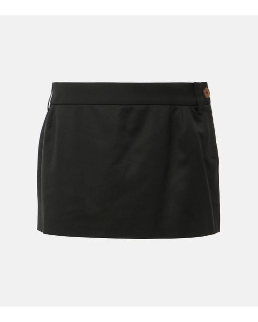 Vivienne Westwood Black Low-rise Wool Miniskirt