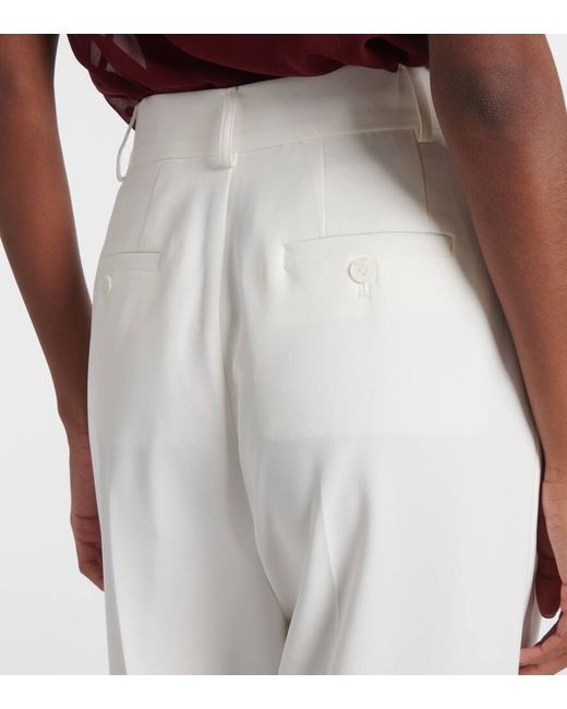 Frankie Shop White Bea High-Rise Straight Pants