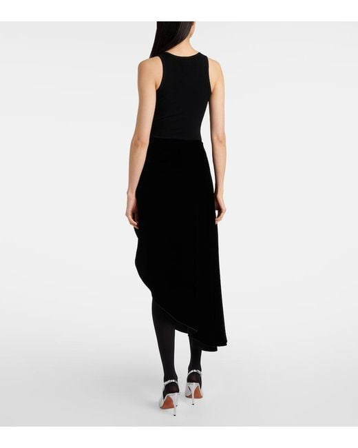 Alaïa Black Velvet Bomber Jacket