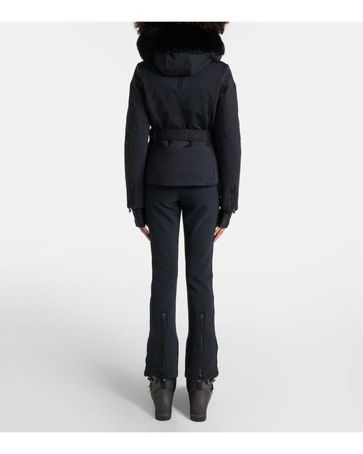 Goldbergh Black Hida Faux Fur-Trimmed Ski Jacket