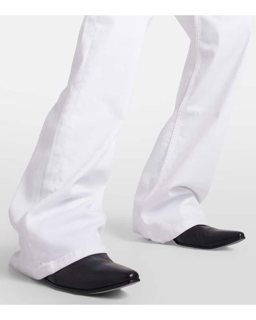 AG Jeans White New Baggy Wide High-Rise Wide-Leg Jeans