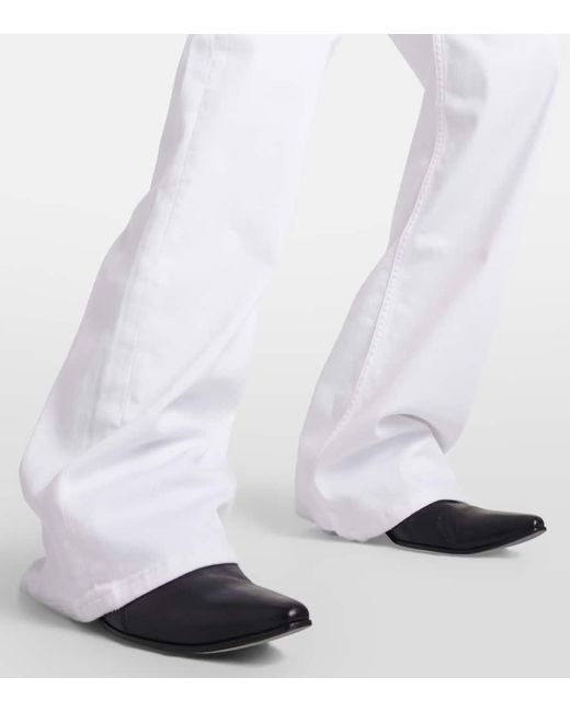Jeans anchos New Baggy Wide de tiro alto AG Jeans de color White