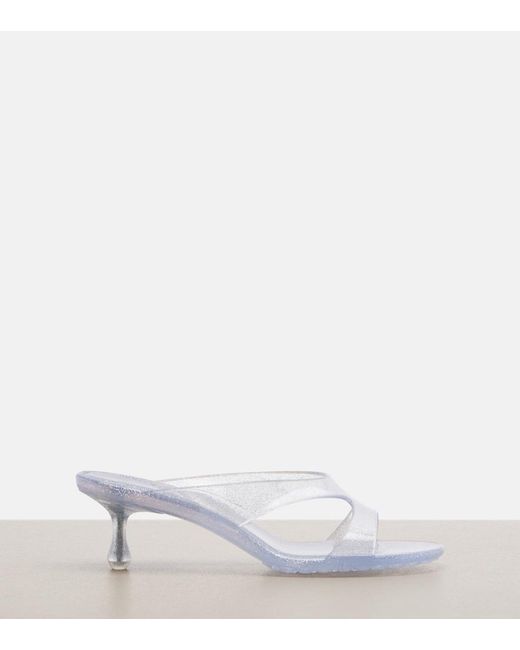 Jimmy Choo White Jelly Drop Glitter Tpu Mules
