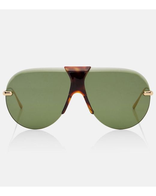 Loewe Green Slim Aviator Sunglasses