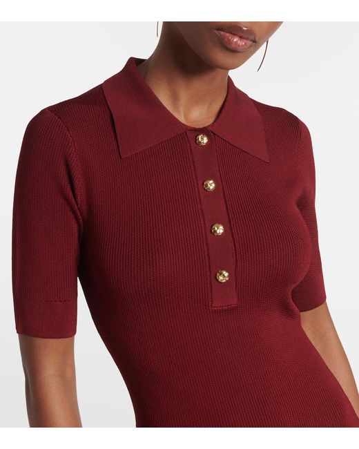 Rebecca Vallance Red Knitted Polo Dress