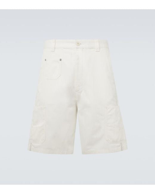 Givenchy White Denim Shorts for men