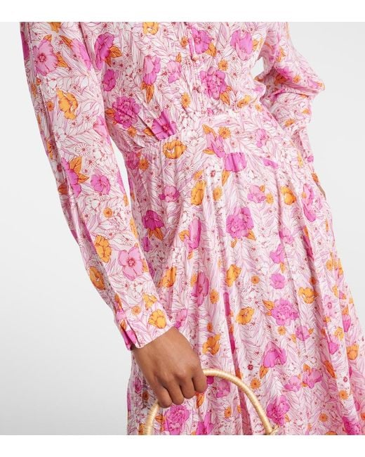 Poupette Pink Ilona Floral Wrap Maxi Dress