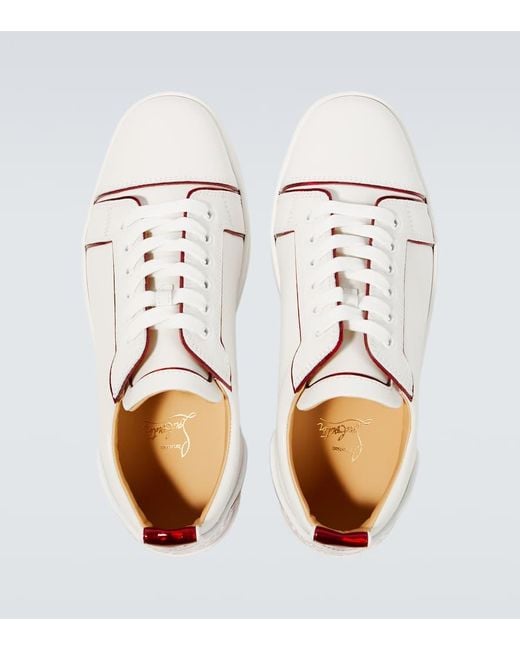 Christian Louboutin White Fun Louis Junior Leather Sneakers for men