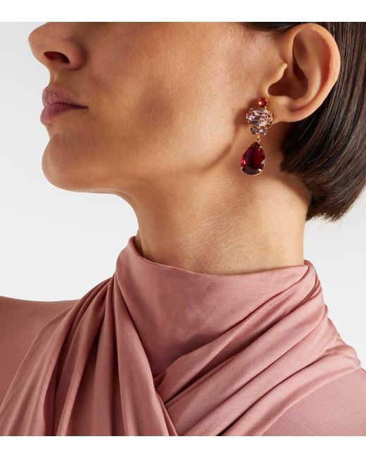 Jennifer Behr Red Catherine-Plated Drop Earrings