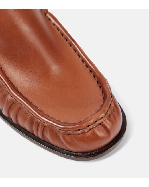 Dries Van Noten Brown Leather Loafers