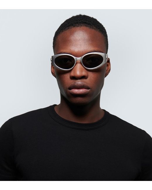 Versace Blue Medusa Oval Sunglasses for men