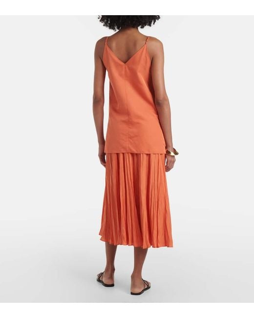 Joseph Orange Top Aragon Aus Seide Und Baumwolle