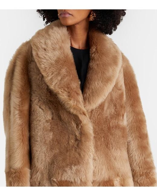 Nour Hammour Brown Anais Shearling Coat