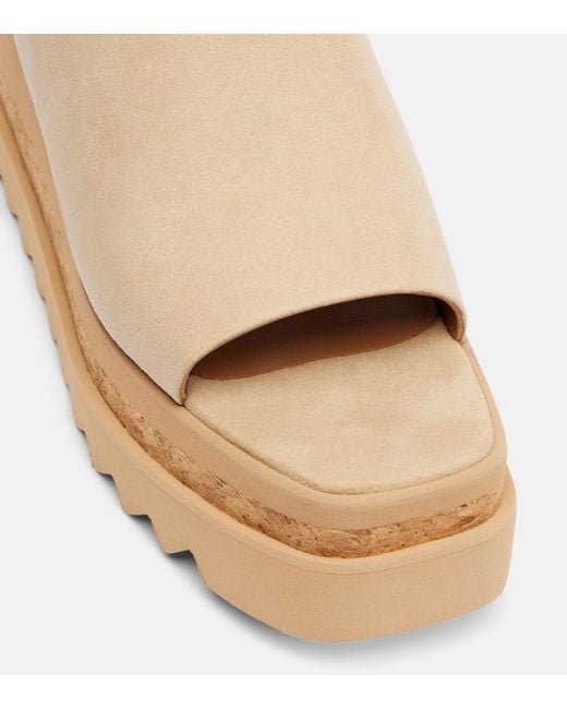 Stella McCartney Natural Sneak-Elyse Platform Mules