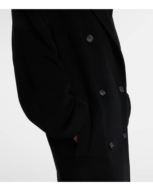 Totême  Black Mantel Aus Einem Wollgemisch