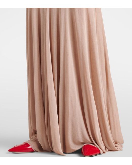 TOVE Natural Devi Semi-Sheer Maxi Dress
