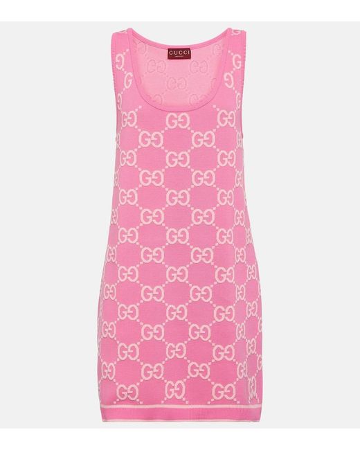 pink dress gucci Gucci Pink Crepe Silk Wool Cocktail Dress