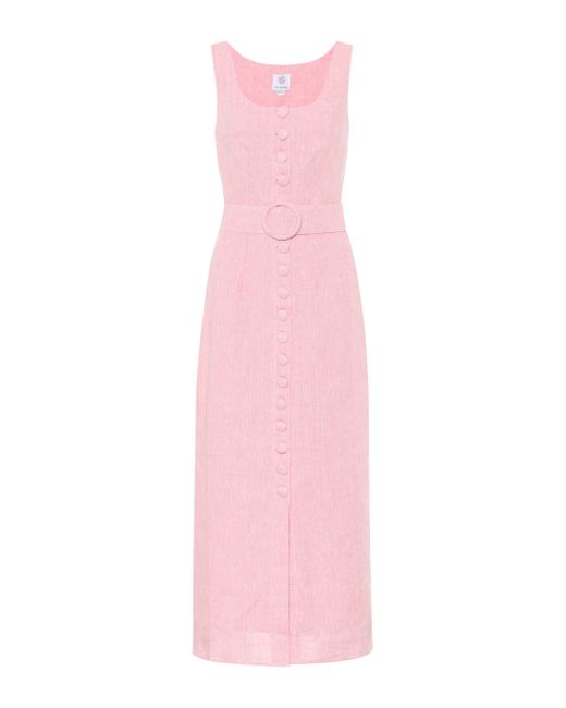 Gül Hürgel Pink Linen Maxi Dress