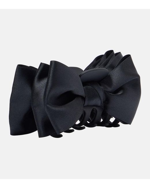 Jennifer Behr Blue Agatha Satin Ribbon Hair Clip